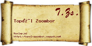 Topál Zsombor névjegykártya
